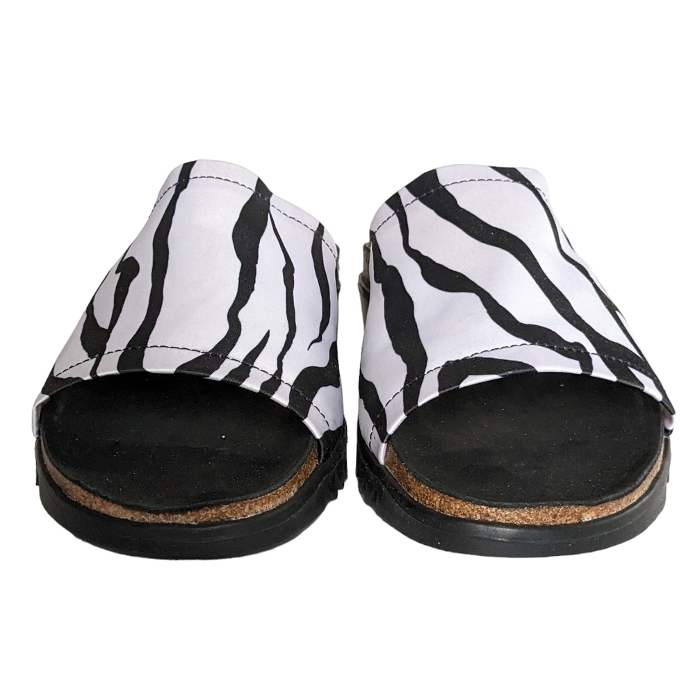 Zante Zebra Print Platform Slides Size 40 - image 5